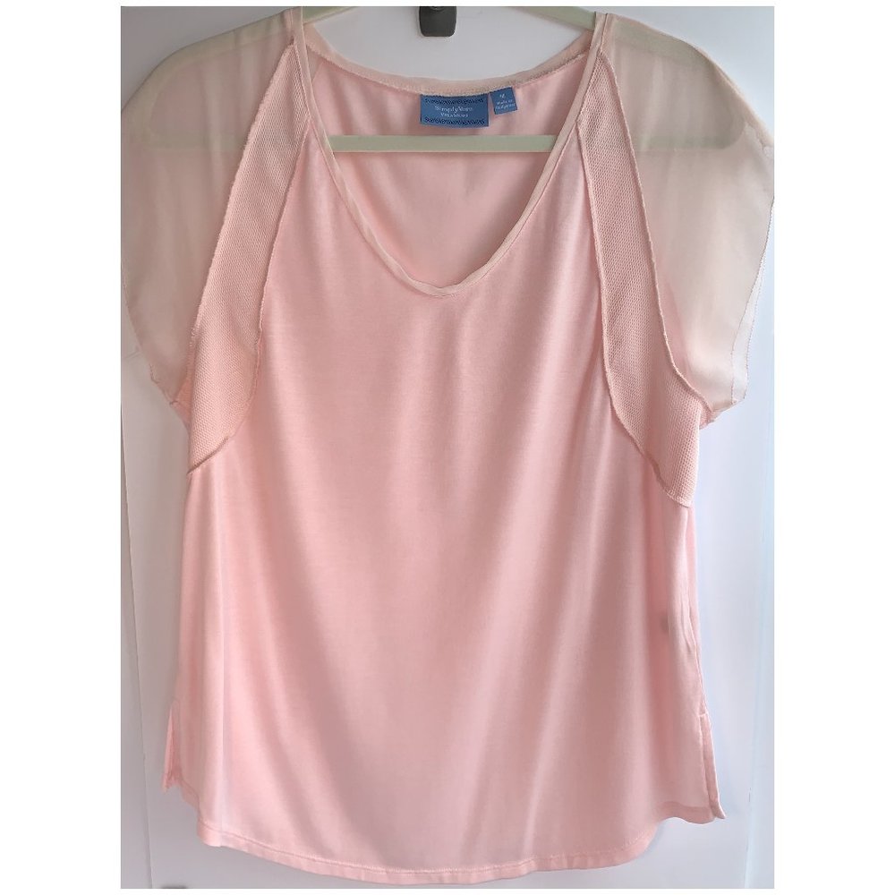 Simply Vera- Vera Wang Modal Chiffon Trimmed Pink